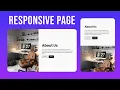 Responsive About Us Page Using HTML CSS Step by Step Tutorial