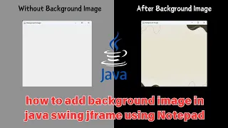 How to Add Background Image in Java Swing jframe