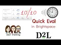 Brightspace Quick Eval Tool