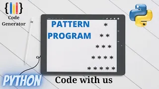 Left Half Pyramid Pattern in Python Python for Beginners Code Generator CG