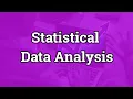 Statistical data analysis Statistical Data Science Part 1