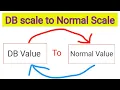 conversion from db scale to normal from normal scale to db to normal value