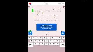 Cryptogram The Solution For Level 107 - Step by Step Word Brain Puzzle