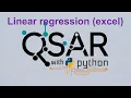 QSAR with python w3-3 linear regression in excel