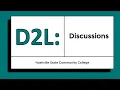 Posting to D2L Discussions