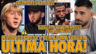 ¡RIDÍCULA PELEA PARA ILIA TOPURIA en UFC 336! ¡LESIÓN DE PADDY!¡CONTEXTO COMPLETO DEL RUMOR FALSO!
