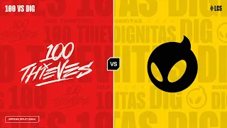 100 v DIG - Week 5 Day 1 | LCS Spring Split | 100 Thieves v Dignitas (2024)