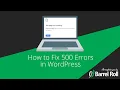 How To Fix Error 500 in WordPress And Other Errors