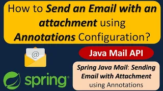 How to Send an Email with an attachment using Annotations Configuration Spring Java Mail
