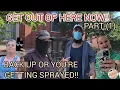 SECURITY GETS DISMISSED WALK OF SHAME SPRAY AMENDMENT AUDIT SEVERAL 911 CALLS
