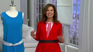 Susan Graver Perforated Geo Design Faux Leather Belt on QVC