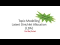 NLP Topic Modeling - Latent Dirichlet Allocation