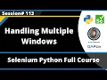 Handling Mulitple Windows Selenium Python - Session 113