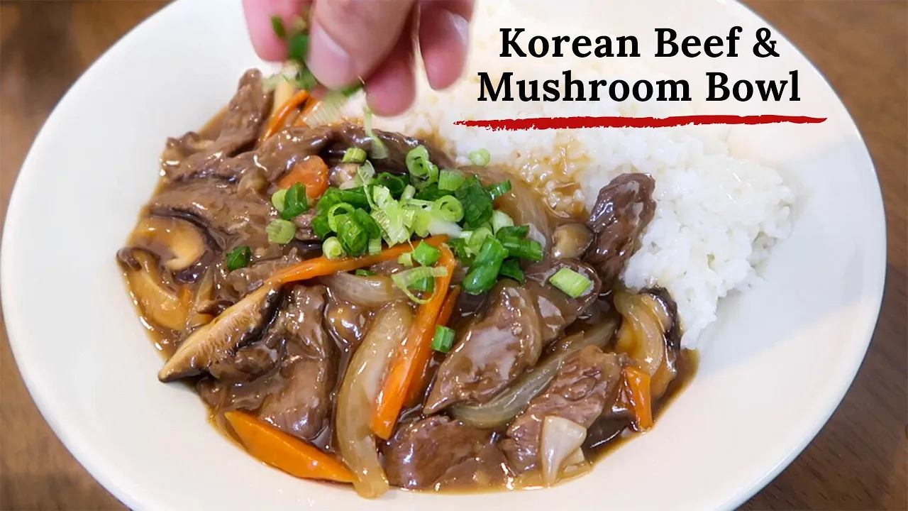 15-Minute Plates: Korean Beef & Shiitake Mushroom over Rice!   