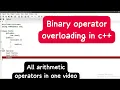 binary operator overloading in c