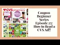 How to Read a CVS Ad CVS Couponing Extreme Coupon Beginner Series Ep 25
