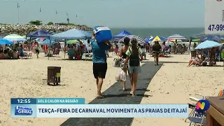 Praias de Itajaí lotam na terça de Carnaval