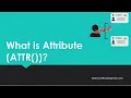 What is Attribute Tableau Attr Simplified 2 min Topics Tech talk with Niket