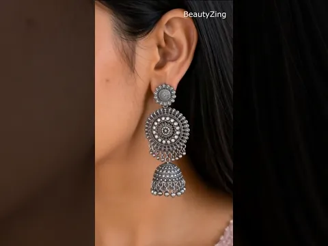 Very beautiful Oxidised long Earrings under 199 #amazonearrings #amazonfinds
