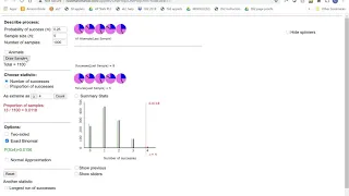 STAT 2100H Exact binomial test