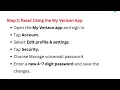 How To Reset Your Verizon Voicemail Password - App 611 Security Code Steps