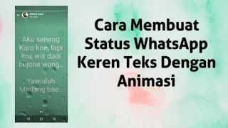 Download Cara Membuat Status Whatsapp Keren Teks Animasi MP3