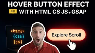 Amazing Button Ripple Hover Effect Using HTML CSS JavaScript Modern UI Hover Animation Tutorial