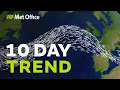 10 Day trend - Wind rain and some snow in the forecast into 2018