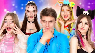 مواعدة أربع فتيات في وقت واحد فتاة بديلة مقابل فتاة رقيقة مقابل فتاة مستقلة مقابل فتاة ايمو 