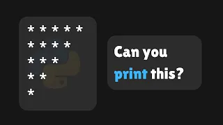 Python Pattern Downward Half-Pyramid of Stars VS Code
