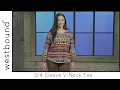 Westbound Women s Printed Length Sleeve V Neck Tee