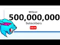 MrBeast Hits 500 Million Subscribers On YouTube LIVE FOOTAGE