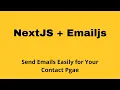 Sending email in NextJS using Emailjs