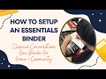 HOW TO SETUP SINGLE BINDER FOR ESSENTIALS CLASSICAL CONVERSATIONS