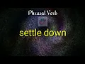 Settle down Phrasal Verb Meaning with Explanation Googul Dictionary