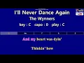 Download Lagu I'll Never Dance Again - The Wynners (Karaoke \u0026 Easy Guitar Chords)  Key : C