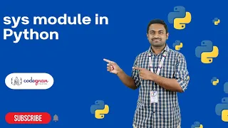 Sys module in Python Python Tutorials - 2022 Codegnan