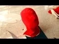 How to Make Spiderman Mask Part 1 - Fabric No Sewing only Glued
