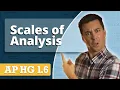 Scale Scales of Analysis AP Human Geography Review Unit 1 Topic 6