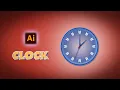Clock Illustration in Adobe Illustrator Simple and Clean Vector Clock Design