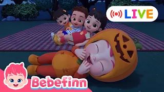 🔴 LIVE 24/7｜Look! Monsters Are Here! 🎃👻｜Halloween Special｜Bebefinn Kids Songs