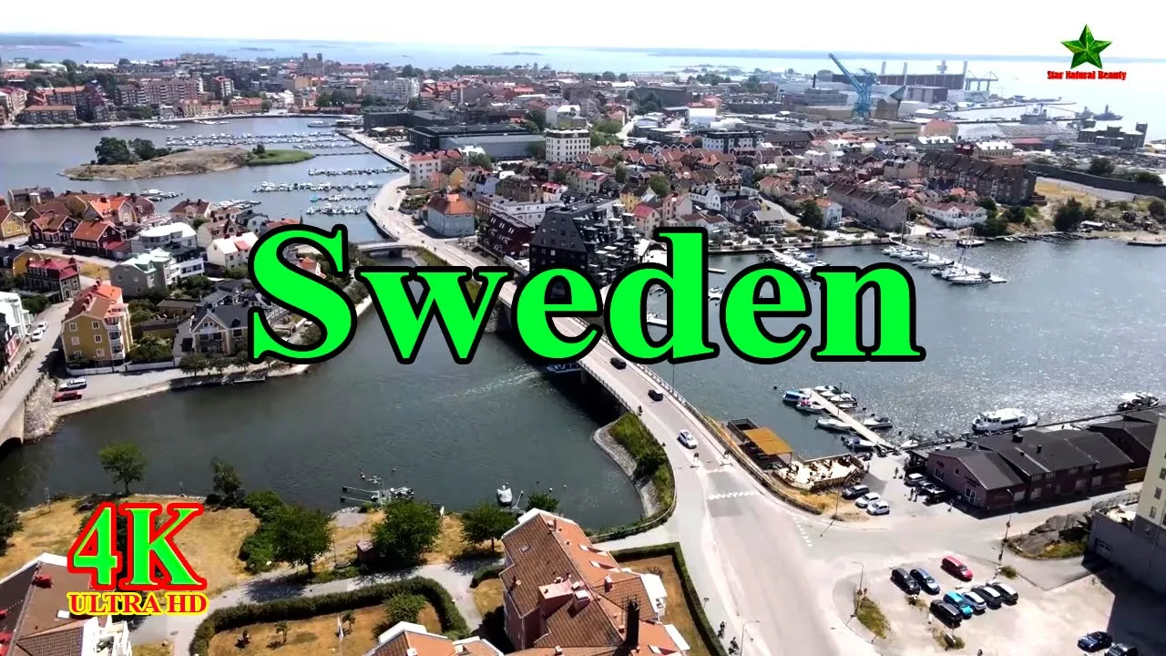 Sweden 4K Drone : Scenic relaxation With Calming Music #Sweden