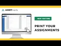 NEW Feature Print Assignments in ASSISTments