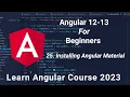Class 22 Installing angular material Angular Tutorial For Beginners in Hindi 2023