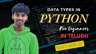 Python tutorial for beginners in Telugu PART 3 Data types in python RaviramTechTalks
