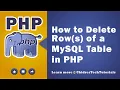 How to Delete Rows - PHP MySQLi Tutorial 07