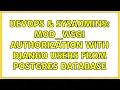 DevOps SysAdmins mod - wsgi authorization with Django users from postgres database