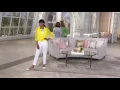 Susan Graver Printed Sheer Chiffon Button Front Sleeve Blouse on QVC