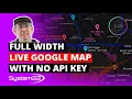 Divi Theme Full Width Live Google Map With No API Key