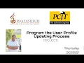 WP1 PROJECT11 Program the User Profile updating Process